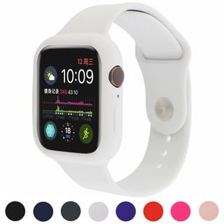 Case + pulsera Apple Watch Band 44 mm 40 mm 42 mm 38 mm iWatch 6 se pulsera deportiva de silicona pulsera Apple Watch 6 se 5 4 3 2 1