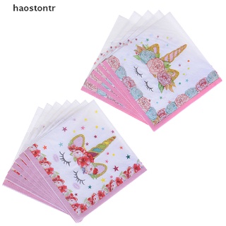 [haostontr] 6 servilletas de papel unicornio para niños, cumpleaños, boda, boda, servilletas, decoración [haostontr] (1)