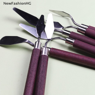 [newfashionhg] 7 unids/set de cuchillos de pintura al óleo de acero inoxidable rascador de pintura al óleo herramientas de arte venta caliente