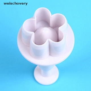 {weischovery} 4 unids/set diy molde para hornear forma de flor 3d cortador de galletas moldes de galletas herramienta de cocina hye