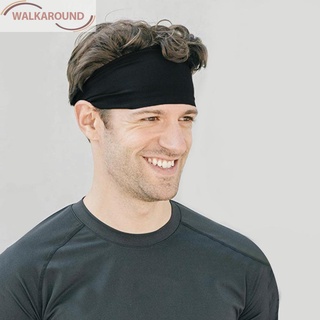 (Wal) Diadema deportiva de Yoga para ciclismo al aire libre, correr, Fitness, sudor, color negro