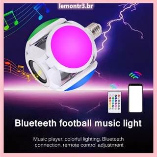 Lámpara Led plegable 40 W E27 foco De fútbol Bluetooth altavoz Fase atmósfera Colorida con control Remoto Bluetooth reproductor De música 85-265 V