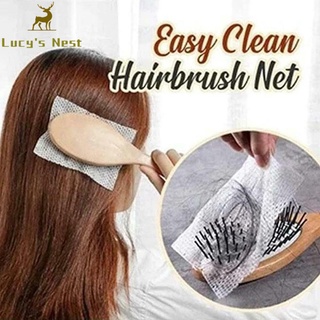 50 pzs cepillo para el cabello/red de limpieza de peine para mascotas/red fácil de limpiar para polvo suciedad cuero cabelludo