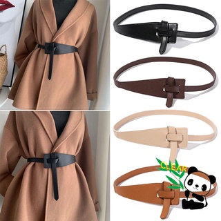 claro todo-partido moda cintura casual imitación cuero cinturón popular simplicidad retro delgado cintura femenina faja/multicolor
