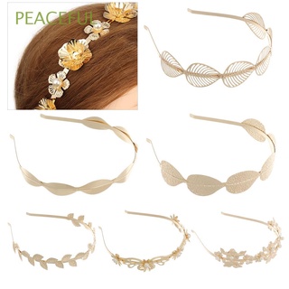 pacífico nueva diadema de metal francés floret banda de pelo perla elegante moda retro hoja accesorio para el cabello