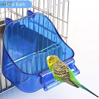 ida12 periquitos loro bañera tortolitos caja de baño birdbath periquitos transparente colgante canario mascota ducha plástico pájaro jaula de baño