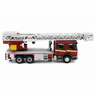 1:76 escala pequeña ciudad camión de bomberos modelo Diecast Scania juguete