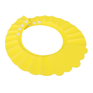 Bebé niños champú ducha visera sombrero gorra lavado de pelo impermeable escudo amarillo