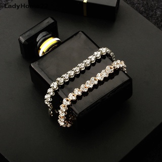 Pulsera de cadena de cristal con diamantes de imitación de corazón para mujer Charm Infinity brazalete joyería {bigsale}