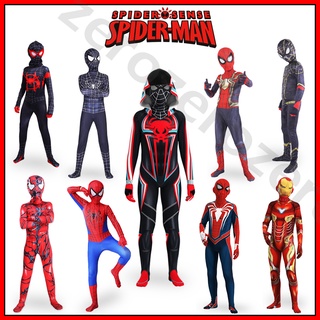 Spiderman Cosplay Disfraz de niños/spiderman disfraz para niño de superhéroe disfraz de Halloween Christmas Hero No Return Disfraz Jumpsuit (1)