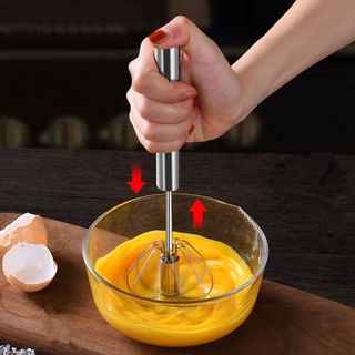 Accesorios de cocina mezclador de huevo batidor Manual auto torneado de acero inoxidable batidor de mano licuadora de huevo crema agitación Gadgets de cocina