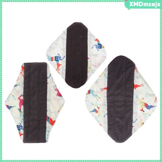 [mxejs] paño de carbón de bambú Menstrual sanitario almohadillas de maternidad algodón Mama almohadillas reutilizables lavables impermeable