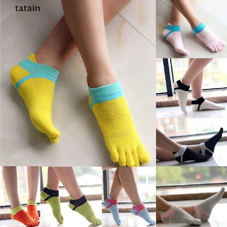 [tatain] mujeres de alta calidad cómodo deporte tobillo proteger pie cinco dedos del pie calcetines mx (7)