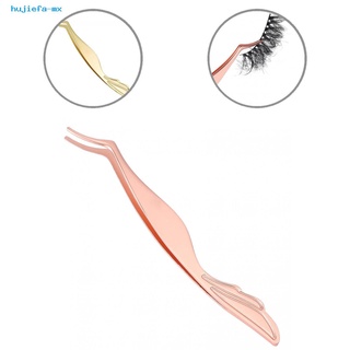 hujiefa - pinza de pestañas ligera para extensión de pestañas curvada, fácil de sostener para maquillaje