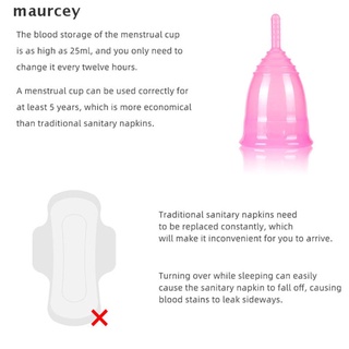 maurcey multicolor suave copa menstrual de silicona femenina higiene período taza reutilizable mx