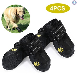 Zapatos de perro botas impermeables zapatos para perros con correa reflectante resistente suela antideslizante mascota protectores de pata 4 piezas