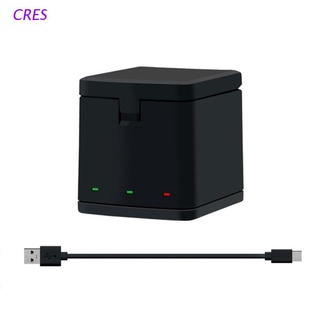 CRES Cargador De Batería USB De 3 Canales Con Cable Tipo C Para Cámara Go Pro Hero 9