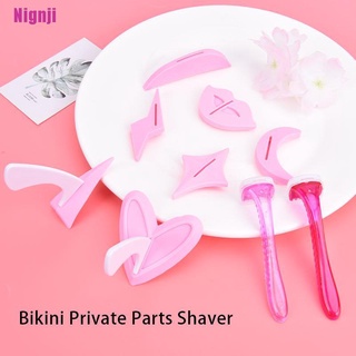 [Nignji] rosa Pubic Hair Trimmer Bikini afeitado plantilla Pubic Hair Shaping Template maquinilla de afeitar