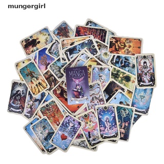 Mungergirl 78pcs Tarot Cards Mystical Manga Tarot Cards Party Tarot Deck Supplies English MX