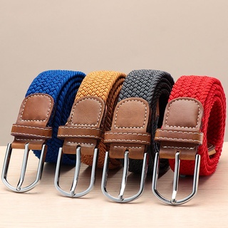GARDEN1 Men Women Braided Stretch Belt Casual Waistband Canvas Belts Fashion Outdoor Sports Classic PU Leather Buckle Elasticated Fabric (3)