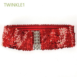 CHARMS Twinkle1 cinturón elástico con hebilla elástica para mujer/corsé elástico para el vientre/corsé de lentejuelas/Multicolor