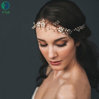 Vv diadema con perlas artificiales Para mujer Para novia/accesorios Para el cabello/boda