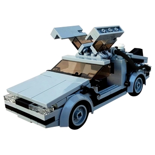 Buildmoc Classic Creative Back To The Future Time Machine coche vehículo Lego montado bloques de construcción juguetes educativos (1)