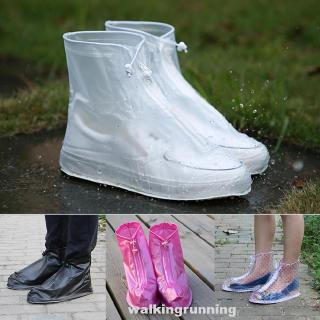 2019 nuevas fundas de zapatos reutilizables mujeres hombres Unisex impermeable Protector zapatos cubierta de arranque lluvia alta parte superior antideslizante