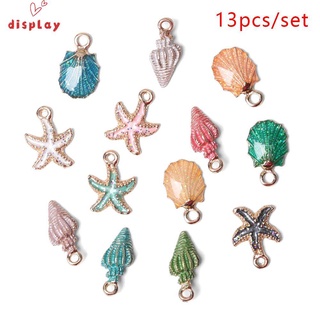 DISPLAY 13Pcs/Set DIY Ocean colgantes Collar Concha de mar Conch encantos Nuevo Pendiente Joyas decoracion El arte de hacer Accesorios hechos a mano