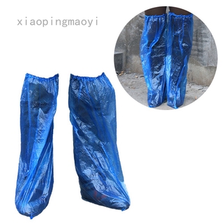 Xiaopingmaoyi - fundas desechables para zapatos de lluvia, color azul, impermeable, antideslizante, zapatos de lluvia y botas, cubierta de plástico larga;