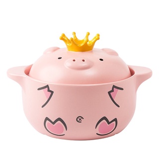 red pig bowl tik tok corona hey cerdo arena de dibujos animados resistente a alta temperatura hogar lisheng hervido tang estofado de cerámica (7)