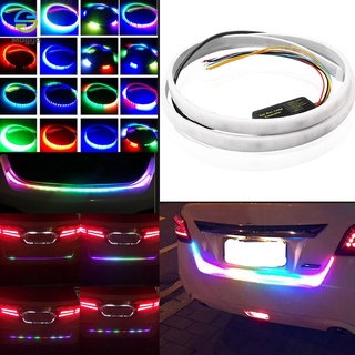 Auto coche puerta trasera señal de giro de la barra de luz RGB LED tira de tronco tiras de luz Multicolor