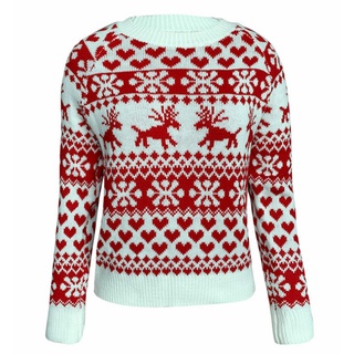navidad suéter blusa reno copo de nieve reno jersey ropa santa claus impresión festiva de punto santa ropa