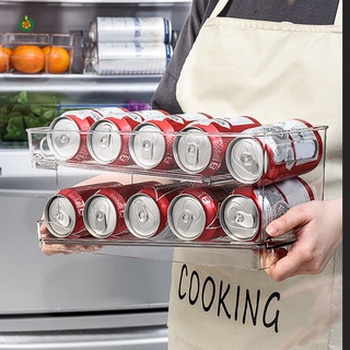 Soporte De Bebidas Puede Organizador Estante Apilable De Almacenamiento Bandeja Para Refrigerador Cocina