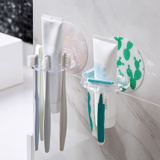 Sichuanwanhe 1PC organizador de cepillo de dientes afeitadora afeitadora estante de almacenamiento autoadhesivo de pasta de dientes titular de almacenamiento de cocina accesorios de baño (7)