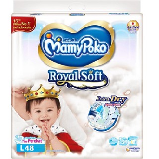Mamypoko Royal Soft Type adhesivo tamaño L contenido 48 piezas