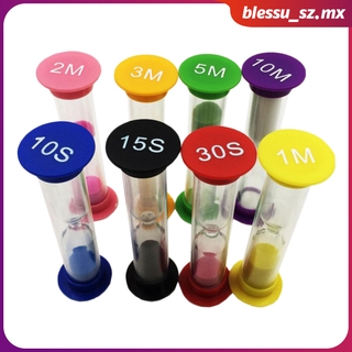 8Pcs Hourglass Sand Timer 10/ 15 / 30 Seconds, 1/ 2/ 3 Minutes, 5 Minutes and 10 Minutes Timer Clock for Kids Games