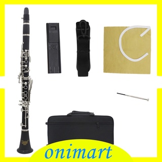 [onimart] 17 teclas madera b plano instrumento musical profesional clarinete baquelita (7)
