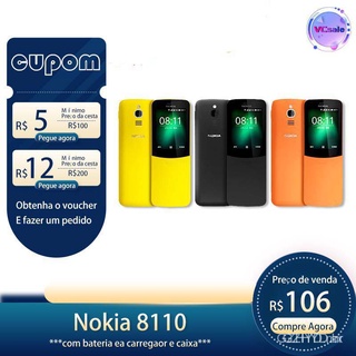 Autêntico Vendendo Em estoque Authentic Selling In stockCelular Nokia 8110 Set 2g Slide Teclado Fone celular Smartphone