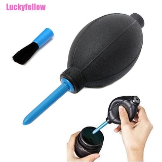 <luckyfellow> bomba de aire de goma de mano soplador de polvo herramienta de limpieza +cepillo para lente de cámara digital