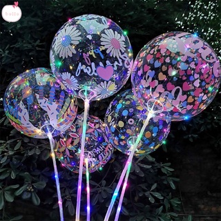 20 pulgadas impreso bobo globo feliz cumpleaños transparente globo aniversario fiesta decoración belle2