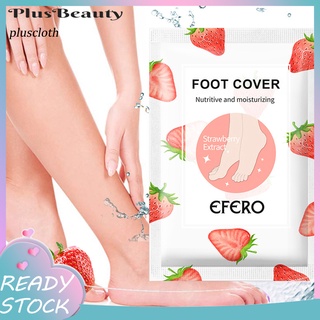 <Pluscloth> Anti-drying Strawberry Foot Masque Strawberry Foot Skin Masque Easy to Absorb for Home