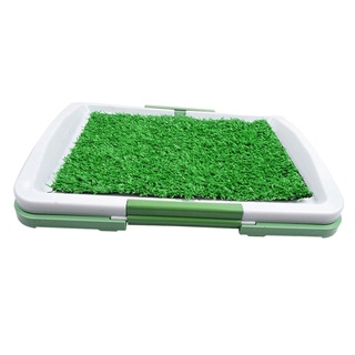 [Facaishu] Puppy Pet Dog Indoor Toilet Mat Tray Training Grass Pee Pads Green