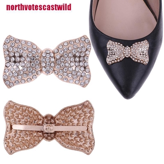 stwild 1pc rhinestone bowknot metal zapatos clip hebilla mujer zapato encanto accesorios
