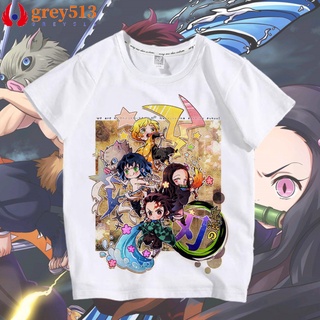 grey513 For 5-10 Years Old Anime Cartoon Print Girls Boys Kids Clothes Summer Kids Tops T-shirt Streetwear