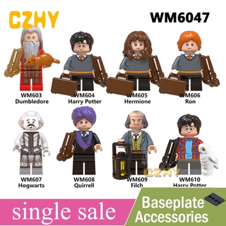 harry potter minifigures lego filch hogwarts bloques de construcción modelo ladrillos juguetes conjuntos para niños regalos wm6047 603 604 605 606 607 608 609 610