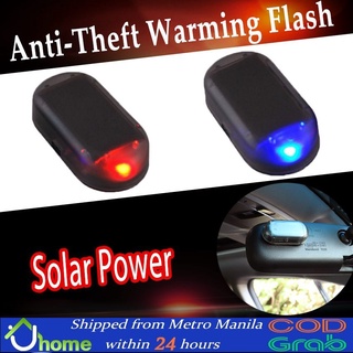 1 Pieza Universal Solar Coche LED Luz De Seguridad Sistema De Alarma Advertencia Antirrobo Intermitente