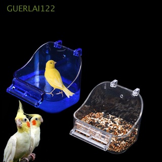 guerlai122 periquitos pajaros pájaros pájaros jaula de baño loro bañera transparente colgante periquito canario mascota ducha jaula accesorios caja de baño