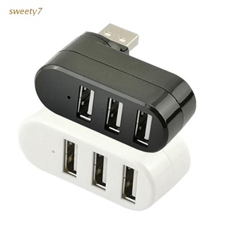 sweety7 3 Port Multi 2.0 USB Hub Mini USB Hub High Speed Rotate Splitter Adapter For Laptop Notebook For PC Computer accessories