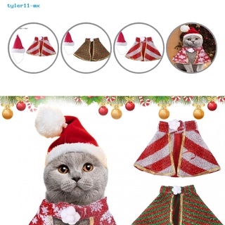 tyler11.mx traje de mascota a prueba de viento para perros, gatito, sombrero, abrigo, kit decorativo para navidad